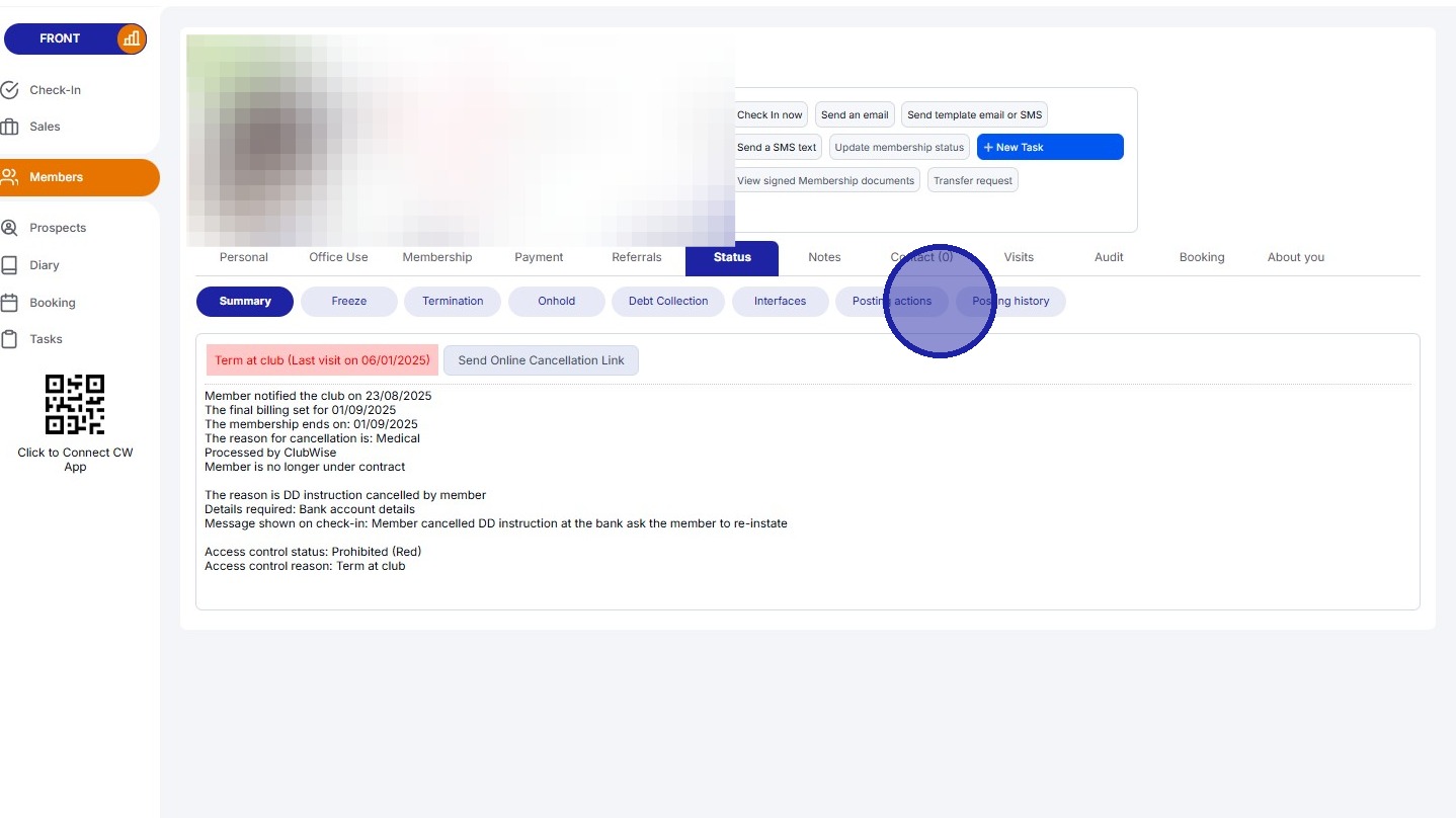 How to check a members posting action