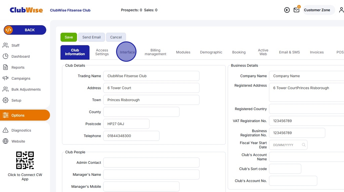 Options - How to increase the time in which the FitSense QR code shows
