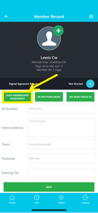 ClubWise Mobile - Digital Signature & Members