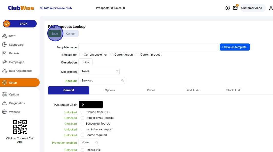 Setup - How to Select a Product for Stock Take